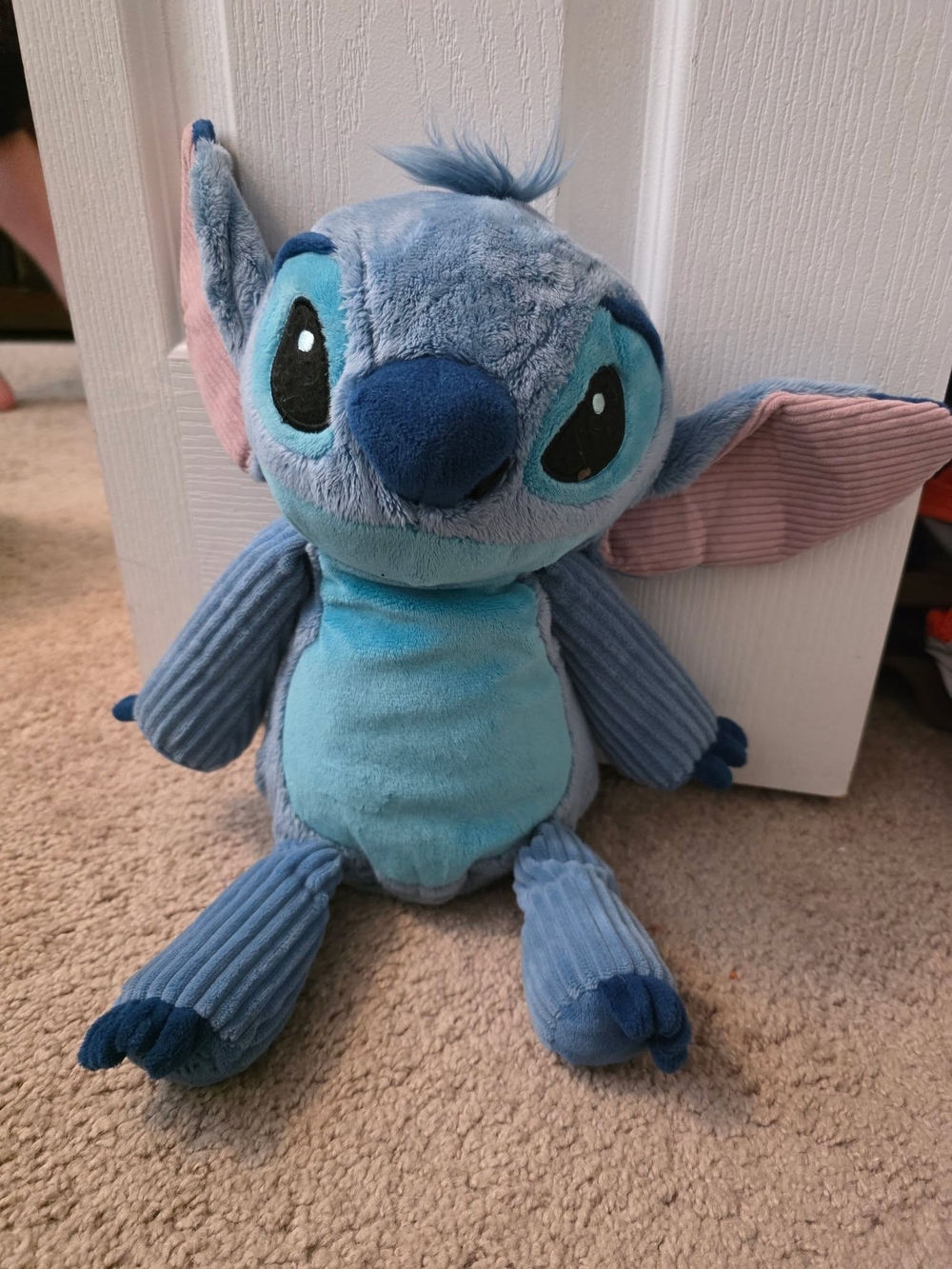 Scentsy Blue Stitch-Style Plush Alien with Pink Ear Accents